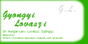 gyongyi lovaszi business card